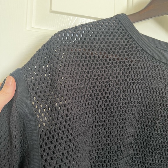 Maharishi Scrim Net Crew Mesh Sweatshirt along Sleeve Top Black XL - Picture 4 of 9